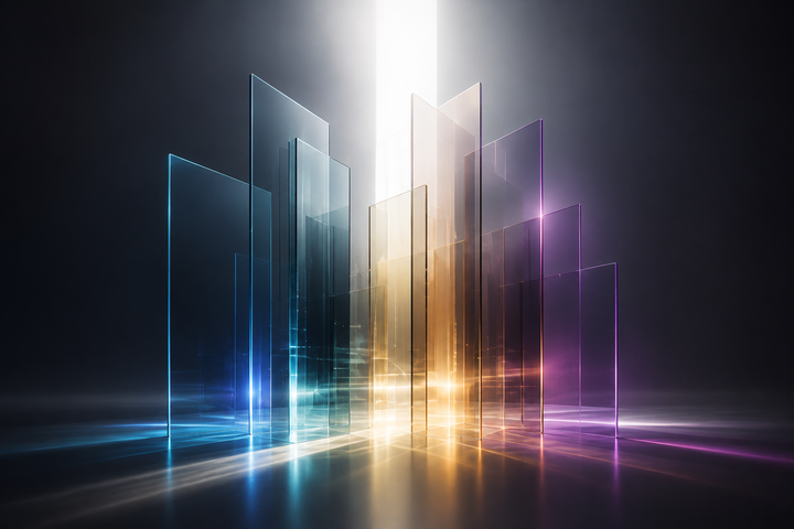 Ex1 AI workspace — luminous workspace environment visualization